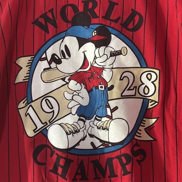 Vintage Mickey Mouse World Champs Sweater Jacket / Large / Disney / 1990s - Picture 2 of 9